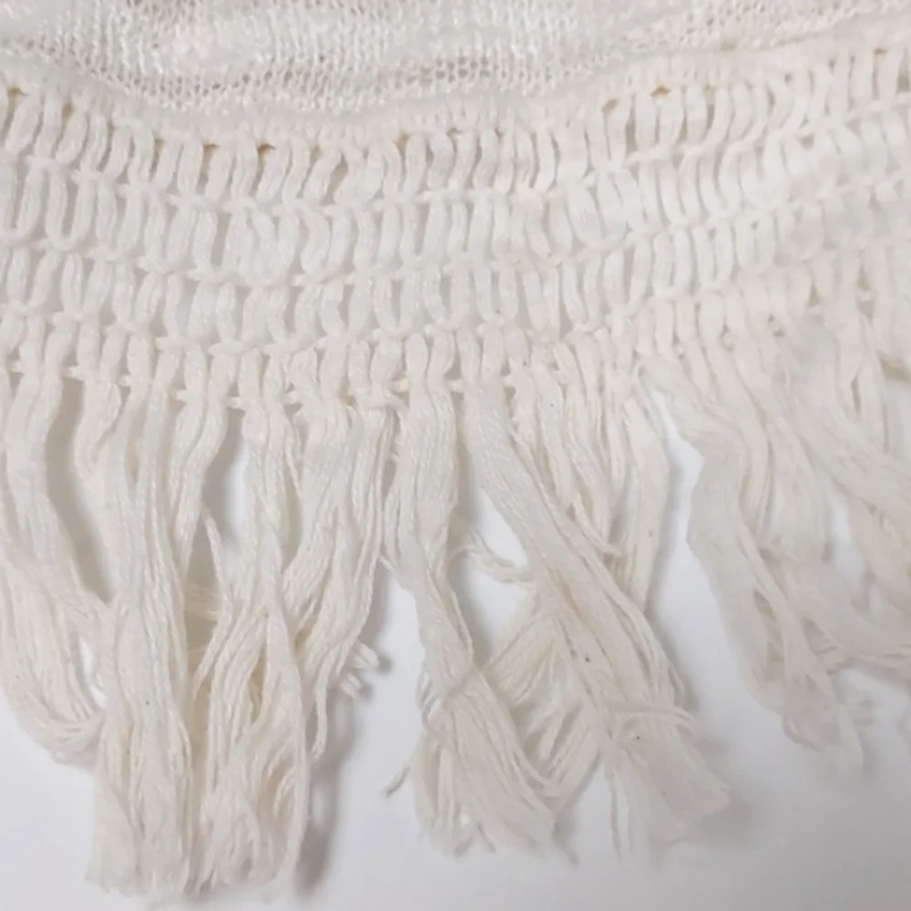 Anthropologie Callahan Acadia Knit Boho Dress Mock Neck Cream Size Small